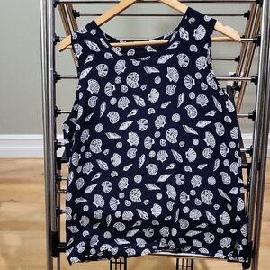 🇬🇧 St. Michael Flowy Blue Seashell Tank Top